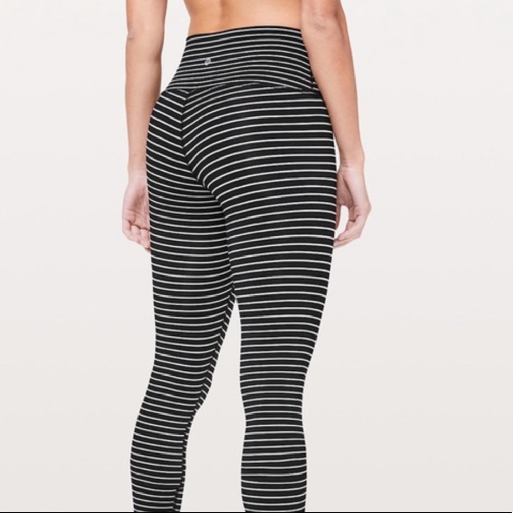 Lululemon Striped Wunder Under Leggings